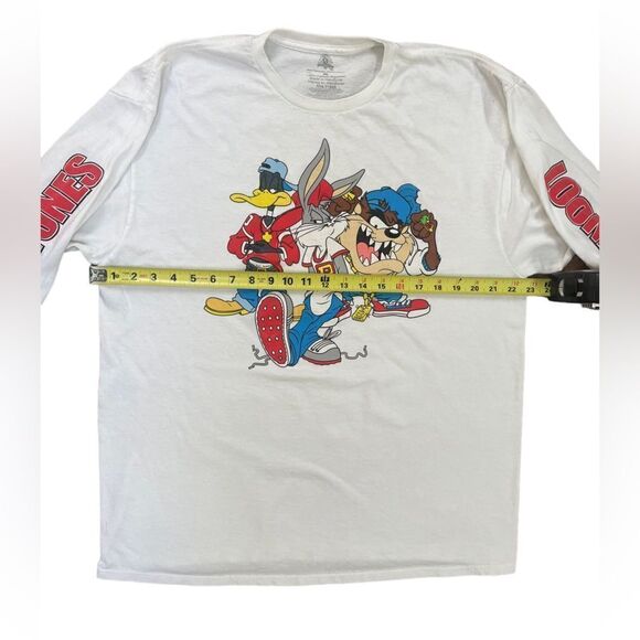 Vintage Looney Tunes Graphic Long Sleeve White Shirt - Picture 7 of 9